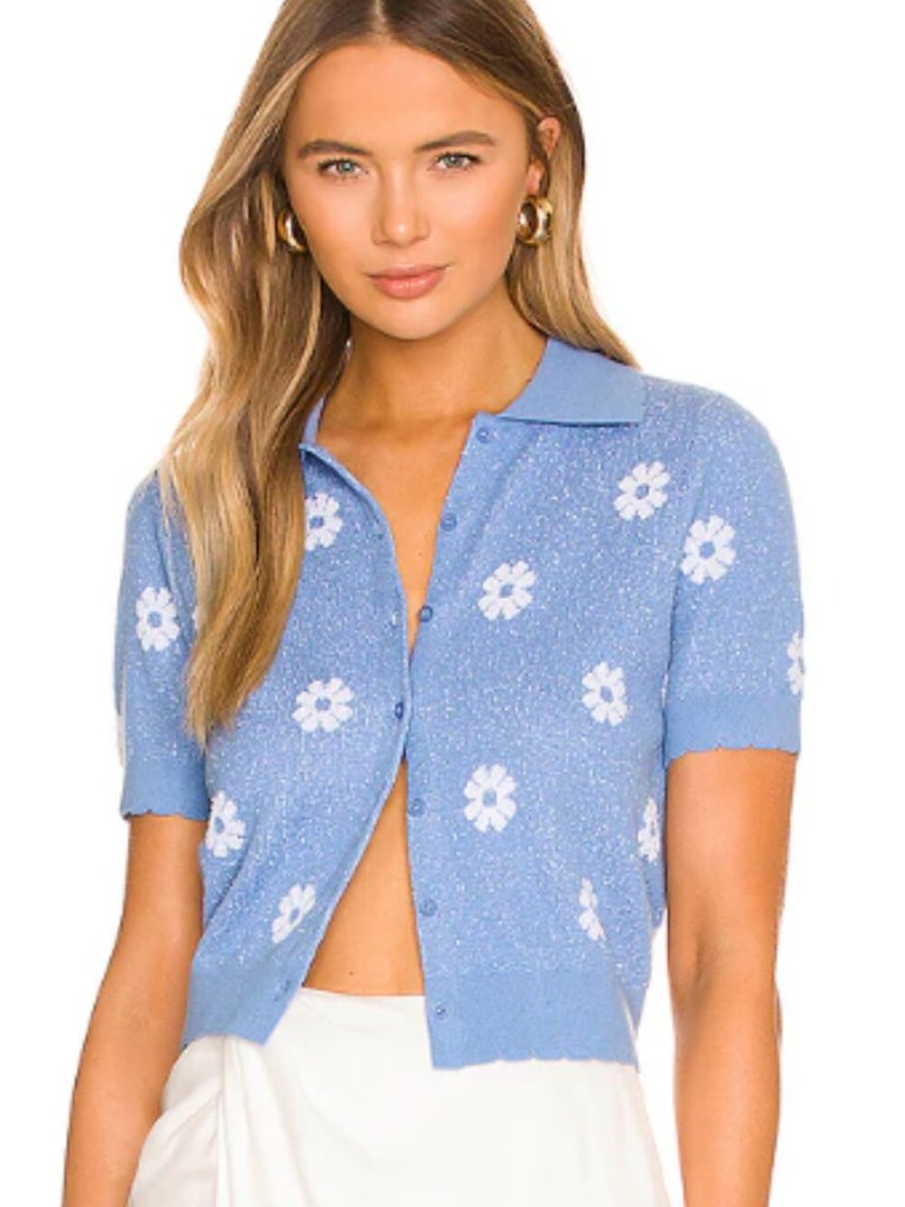 525 America Collared Dasies Top Size M
